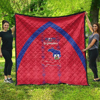 Haiti Football Quilt Les Grenadiers Veve Vodou Red - Wonder Print Shop
