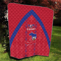 Haiti Football Quilt Les Grenadiers Veve Vodou Red - Wonder Print Shop