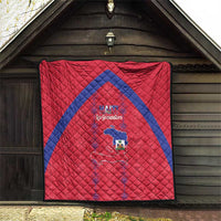 Haiti Football Quilt Les Grenadiers Veve Vodou Red - Wonder Print Shop