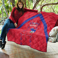 Haiti Football Quilt Les Grenadiers Veve Vodou Red - Wonder Print Shop