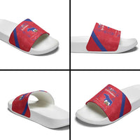 Haiti Football Slide Sandals Les Grenadiers Veve Vodou Red - Wonder Print Shop
