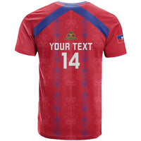 Custom Haiti Football T Shirt Les Grenadiers Veve Vodou Red - Wonder Print Shop