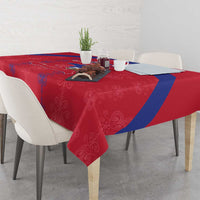 Haiti Football Tablecloth Les Grenadiers Veve Vodou Red - Wonder Print Shop