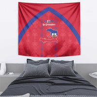 Haiti Football Tapestry Les Grenadiers Veve Vodou Red - Wonder Print Shop