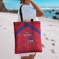 Haiti Football Tote Bag Les Grenadiers Veve Vodou Red - Wonder Print Shop
