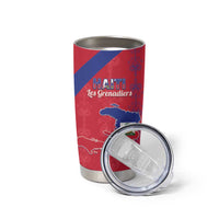 Custom Haiti Football Tumbler Cup Les Grenadiers Veve Vodou Red - Wonder Print Shop