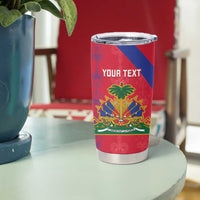 Custom Haiti Football Tumbler Cup Les Grenadiers Veve Vodou Red - Wonder Print Shop