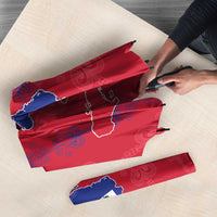 Haiti Football Umbrella Les Grenadiers Veve Vodou Red - Wonder Print Shop