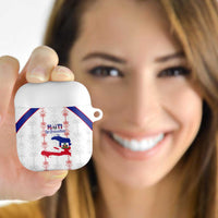 Haiti Football AirPods Case Les Grenadiers Veve Vodou White - Wonder Print Shop