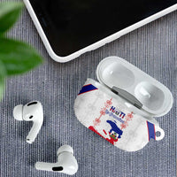Haiti Football AirPods Case Les Grenadiers Veve Vodou White - Wonder Print Shop