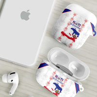 Haiti Football AirPods Case Les Grenadiers Veve Vodou White - Wonder Print Shop