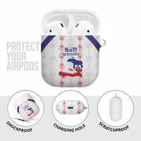 Haiti Football AirPods Case Les Grenadiers Veve Vodou White - Wonder Print Shop