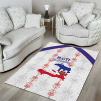 Haiti Football Area Rug Les Grenadiers Veve Vodou White - Wonder Print Shop