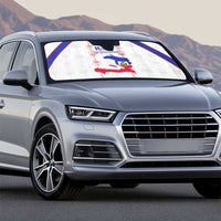 Haiti Football Auto Sun Shade Les Grenadiers Veve Vodou White - Wonder Print Shop