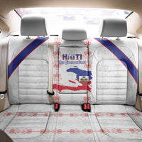 Haiti Football Back Car Seat Cover Les Grenadiers Veve Vodou White - Wonder Print Shop