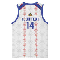 Custom Haiti Football Basketball Jersey Les Grenadiers Veve Vodou White - Wonder Print Shop