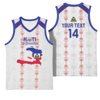 Custom Haiti Football Basketball Jersey Les Grenadiers Veve Vodou White - Wonder Print Shop