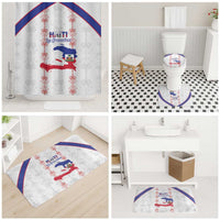 Haiti Football Bathroom Set Les Grenadiers Veve Vodou White - Wonder Print Shop