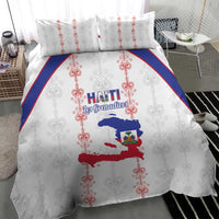 Haiti Football Bedding Set Les Grenadiers Veve Vodou White - Wonder Print Shop