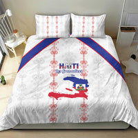 Haiti Football Bedding Set Les Grenadiers Veve Vodou White - Wonder Print Shop