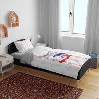 Haiti Football Bedding Set Les Grenadiers Veve Vodou White - Wonder Print Shop