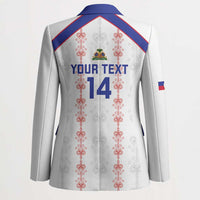 Custom Haiti Football Blazer Les Grenadiers Veve Vodou White - Wonder Print Shop