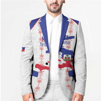 Custom Haiti Football Blazer Les Grenadiers Veve Vodou White - Wonder Print Shop
