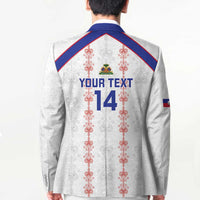 Custom Haiti Football Blazer Les Grenadiers Veve Vodou White - Wonder Print Shop