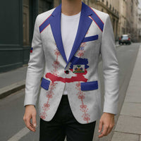 Custom Haiti Football Blazer Les Grenadiers Veve Vodou White - Wonder Print Shop