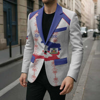 Custom Haiti Football Blazer Les Grenadiers Veve Vodou White - Wonder Print Shop