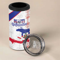 Custom Haiti Football 4 in 1 Can Cooler Tumbler Les Grenadiers Veve Vodou White - Wonder Print Shop