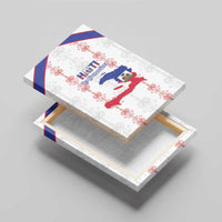 Haiti Football Canvas Wall Art Les Grenadiers Veve Vodou White - Wonder Print Shop