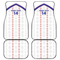 Custom Haiti Football Car Mats Les Grenadiers Veve Vodou White - Wonder Print Shop