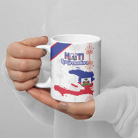 Custom Haiti Football Ceramic Mug Les Grenadiers Veve Vodou White - Wonder Print Shop