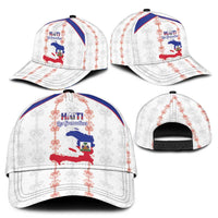 Haiti Football Classic Cap Les Grenadiers Veve Vodou White - Wonder Print Shop