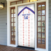 Custom Haiti Football Door Cover Les Grenadiers Veve Vodou White - Wonder Print Shop