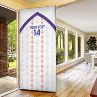 Custom Haiti Football Door Cover Les Grenadiers Veve Vodou White - Wonder Print Shop