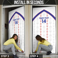Custom Haiti Football Door Cover Les Grenadiers Veve Vodou White - Wonder Print Shop