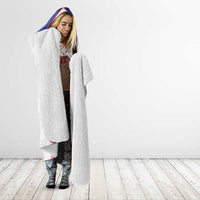 Haiti Football Hooded Blanket Les Grenadiers Veve Vodou White - Wonder Print Shop