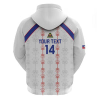 Custom Haiti Football Hoodie Les Grenadiers Veve Vodou White - Wonder Print Shop