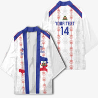 Custom Haiti Football Kimono Les Grenadiers Veve Vodou White - Wonder Print Shop