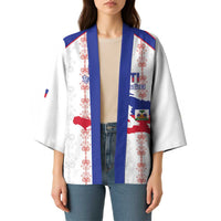 Custom Haiti Football Kimono Les Grenadiers Veve Vodou White - Wonder Print Shop
