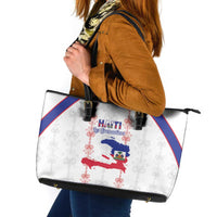 Haiti Football Leather Tote Bag Les Grenadiers Veve Vodou White - Wonder Print Shop