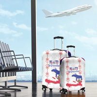 Haiti Football Luggage Cover Les Grenadiers Veve Vodou White - Wonder Print Shop
