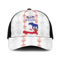 Haiti Football Mesh Trucker Cap Les Grenadiers Veve Vodou White - Wonder Print Shop