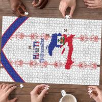Haiti Football Puzzle Les Grenadiers Veve Vodou White - Wonder Print Shop