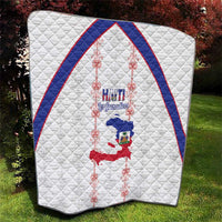 Haiti Football Quilt Les Grenadiers Veve Vodou White - Wonder Print Shop