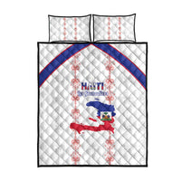 Haiti Football Quilt Bed Set Les Grenadiers Veve Vodou White - Wonder Print Shop