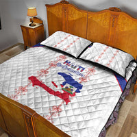 Haiti Football Quilt Bed Set Les Grenadiers Veve Vodou White - Wonder Print Shop