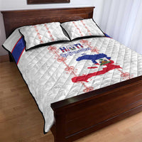 Haiti Football Quilt Bed Set Les Grenadiers Veve Vodou White - Wonder Print Shop